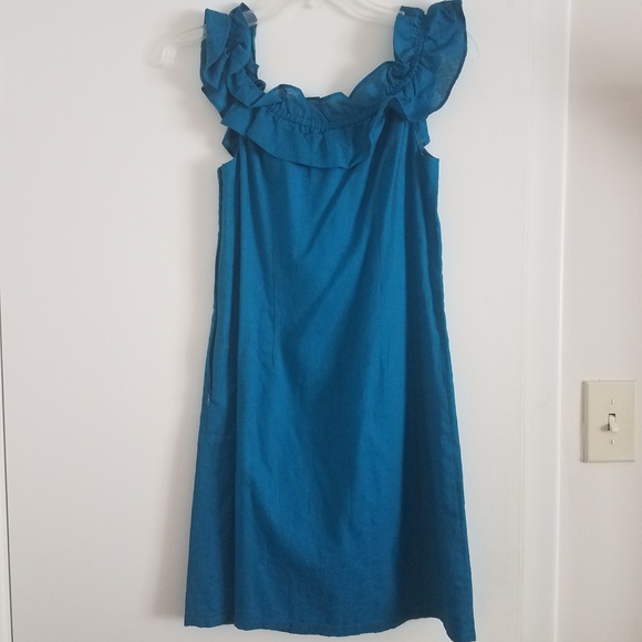 Loft Blue Shift Dress - Picture 2 of 7